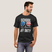 アメリカのスクールバス運転手のオフデューティサングラス Tシャツ (正面フル)