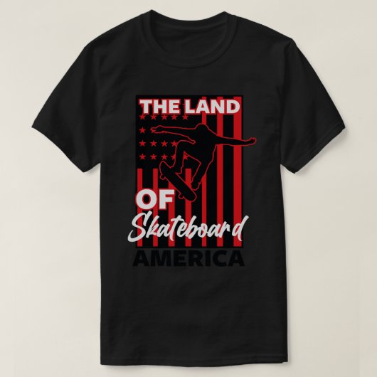 アメリカのスケートボードポスター Tシャツ (デザイン正面)