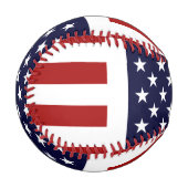 アメリカのスターとストライプアメリカの旗野球 野球ボール (正面左)