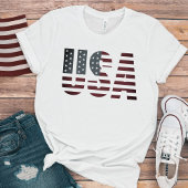 アメリカのスターとストライプアメリカ国旗の愛国心 Tシャツ