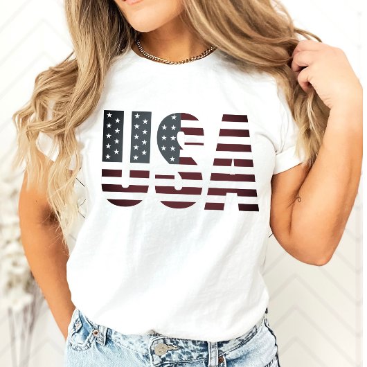 アメリカのスターとストライプアメリカ国旗の愛国心 Tシャツ