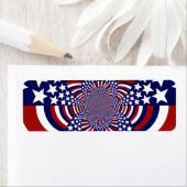 アメリカのスターとストライプ愛国的デザイン ラベル (インサイチュ)