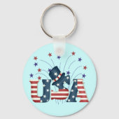 アメリカのスターとストライプTシャツとギフト キーホルダー (正面)