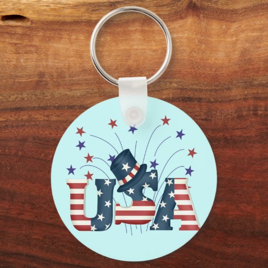 アメリカのスターとストライプTシャツとギフト キーホルダー (正面)