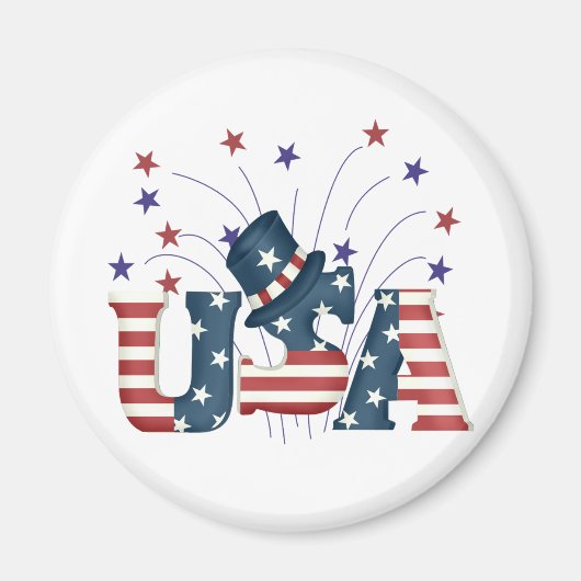 アメリカのスターとストライプTシャツとギフト マグネット (正面)