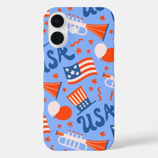 アメリカのスター&ストライプズ – 独立記念日 Case-Mate iPhoneケース (裏面)