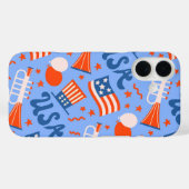 アメリカのスター&ストライプズ – 独立記念日 Case-Mate iPhoneケース (裏面 (横))