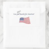 アメリカのステッカーにJed/Abbey Bartletを投票! 長方形シール (バッグ)