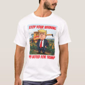 アメリカのストップ農家がトランプに投票した Tシャツ (正面)