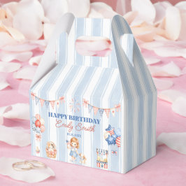 アメリカのストライプの女の子の誕生日パーティーのギフトボックス フェイバーボックス