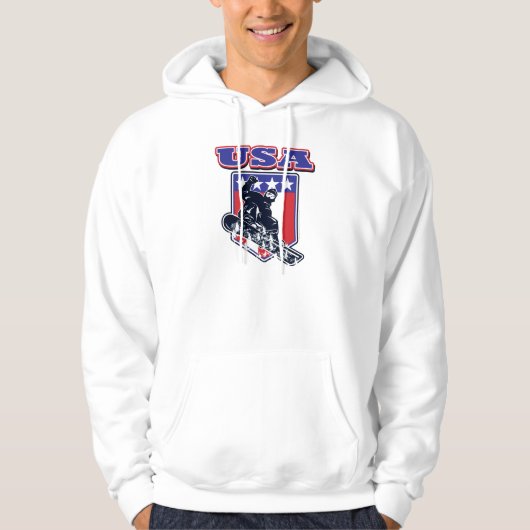 アメリカのスノーボーダー パーカ (正面)