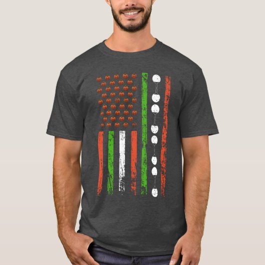 アメリカのスポーツ旗 ハロウィン かぼちゃのギフト Tシャツ (正面)