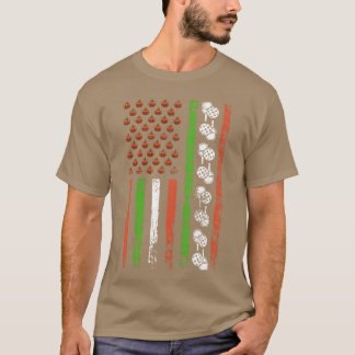 アメリカのスポーツ旗 ハロウィン かぼちゃ ピックルボール Tシャツ