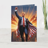 「アメリカのスーパーヒーローのグリーティングカードを切り詰める」 カード (正面)