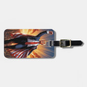 アメリカのスーパーヒーローの荷札を切り詰める» ラゲッジタグ (正面横)