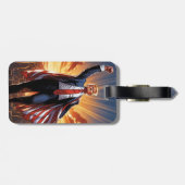 アメリカのスーパーヒーローの荷札を切り詰める» ラゲッジタグ (裏面横)