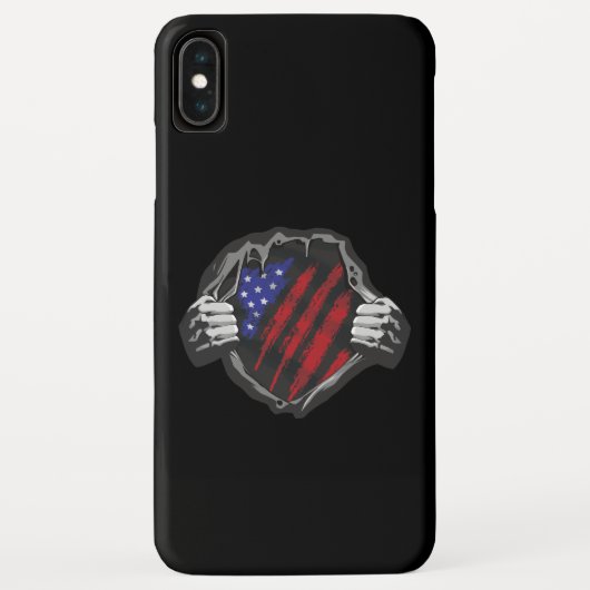 アメリカのスーパーヒーローコスチュームの旗 Case-Mate iPhoneケース (裏面)