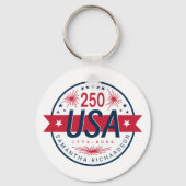 アメリカのセミクウィンセンテニアル アメリカ250周年記念 キーホルダー (正面)