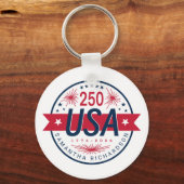 アメリカのセミクウィンセンテニアル アメリカ250周年記念 キーホルダー (正面)