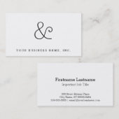 アメリカのタイプライターライト凸版印刷の黒 名刺 (正面/裏面)