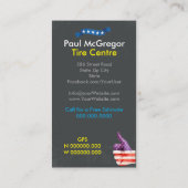 アメリカのタイヤの中心 名刺 (裏面)