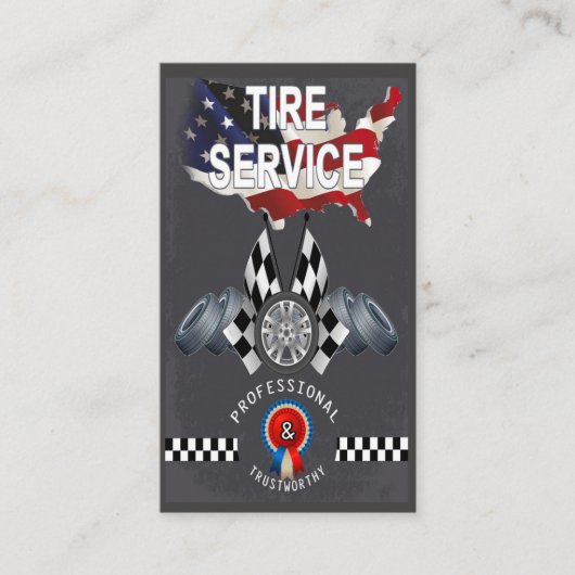 アメリカのタイヤの中心 名刺 (正面)