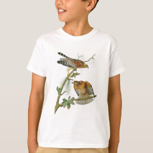 アメリカのタカのジョン赤背負われたAudubonの鳥 Tシャツ