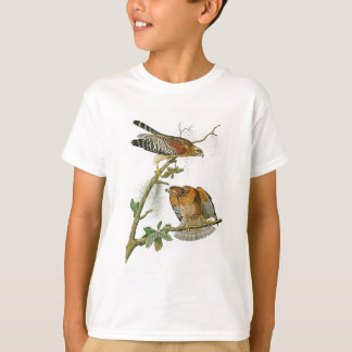 アメリカのタカのジョン赤背負われたAudubonの鳥 Tシャツ