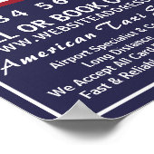 アメリカのタクシー会社広告旗 ポスター (角)