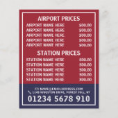 アメリカのタクシー会社旗（価格表） チラシ (裏面)