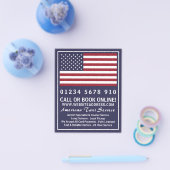 アメリカのタクシー会社旗（価格表） チラシ (シングル)