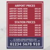 アメリカのタクシー会社旗(価格表) チラシ (裏面)