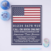 アメリカのタクシー会社旗(価格表) チラシ (シングル)