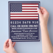 アメリカのタクシー会社旗(価格表) チラシ (手)