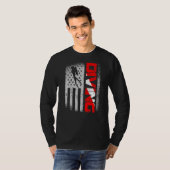 アメリカのダイバーダウン国旗の降下1 Tシャツ (正面フル)