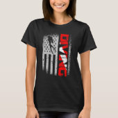 アメリカのダイバーダウン国旗の降下1 Tシャツ (正面)