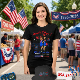 アメリカのチアリーダー アメリカ250周年記念愛国主義 トライブレンドTシャツ