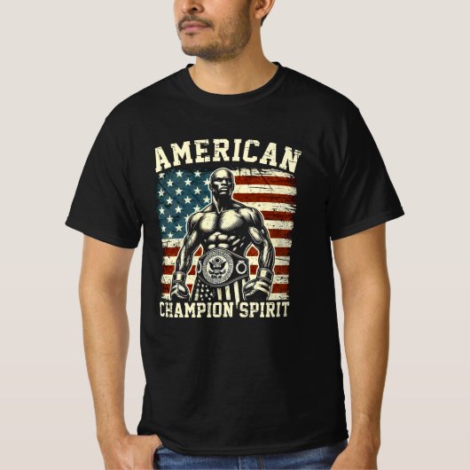 アメリカのチャンピオン精神 Tシャツ (正面)