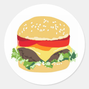 アメリカのチーズバーガー ラウンドシール
