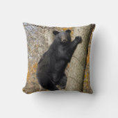 アメリカのツキノワグマの登山の木の枕 クッション (正面)