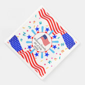 アメリカのテキストを変更する アメリカ国旗 独立記念日 7月4日 (コーナー)