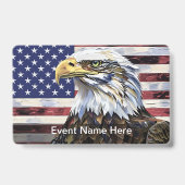 アメリカのテーマの低予算イベントバッジ バッジ (正面)
