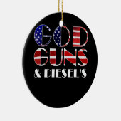 アメリカのディーゼルトラックの所有者God Guns & Diesers セラミックオーナメント (右)