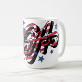 アメリカのデザイン コーヒーマグカップ (正面右)