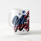 アメリカのデザイン コーヒーマグカップ (正面左)
