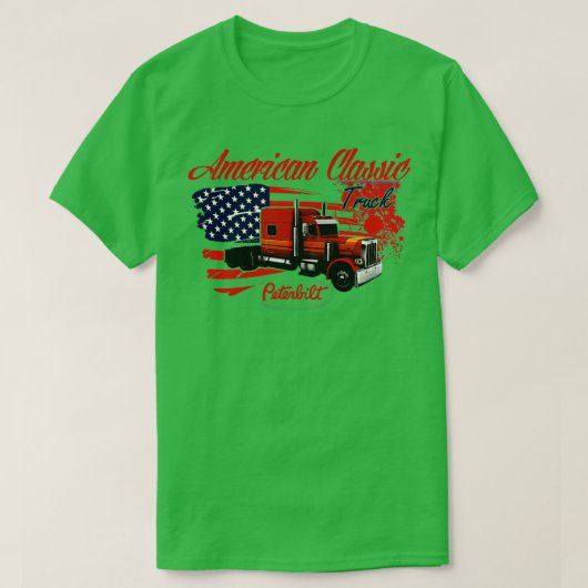 アメリカのトラックのクラシック Tシャツ (デザイン正面)