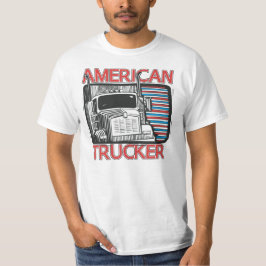 アメリカのトラックの運転手のためのアメリカのトラック運転手のTシャツ Tシャツ