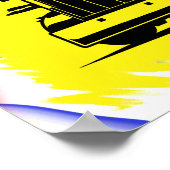 アメリカのトラック国旗 ポスター (角)