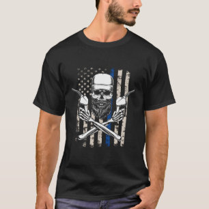 アメリカのトラック運転手で警察を支持する Tシャツ