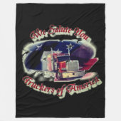 アメリカのトラック運転手に敬意を表する フリースブランケット (正面)